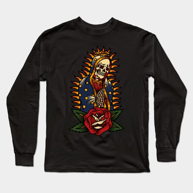 Santa Muerte Long Sleeve T-Shirt by OldSalt